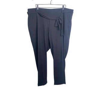 Torrid Black Tie Waist Tapered Leg Pants NWT